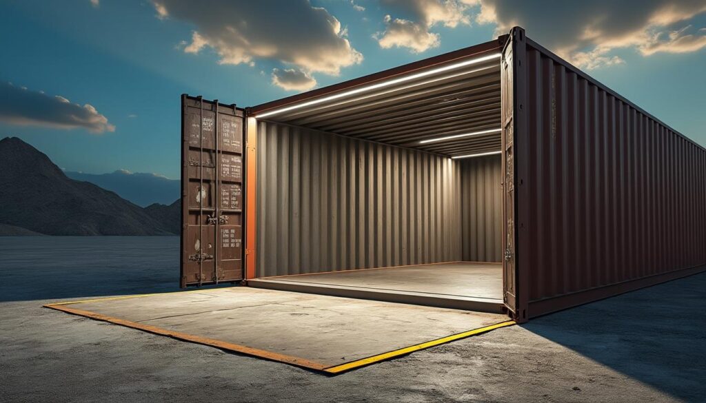 Container 40 pieds en m2 : calcul et optimisation de la surface utile