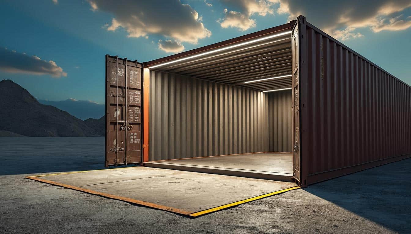 Container 40 pieds en m2 : calcul et optimisation de la surface utile