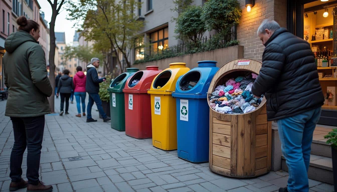 Illustration: Explorer les différents types de points de collecte pour le recyclage des textiles