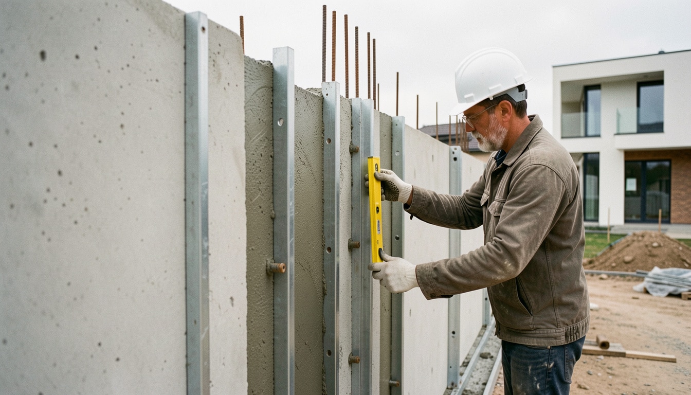 Mur en béton banché : principe, étapes, avantages